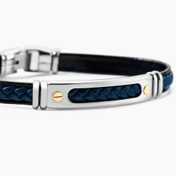JOURDAN Bracelet Cuir Bleu Discount