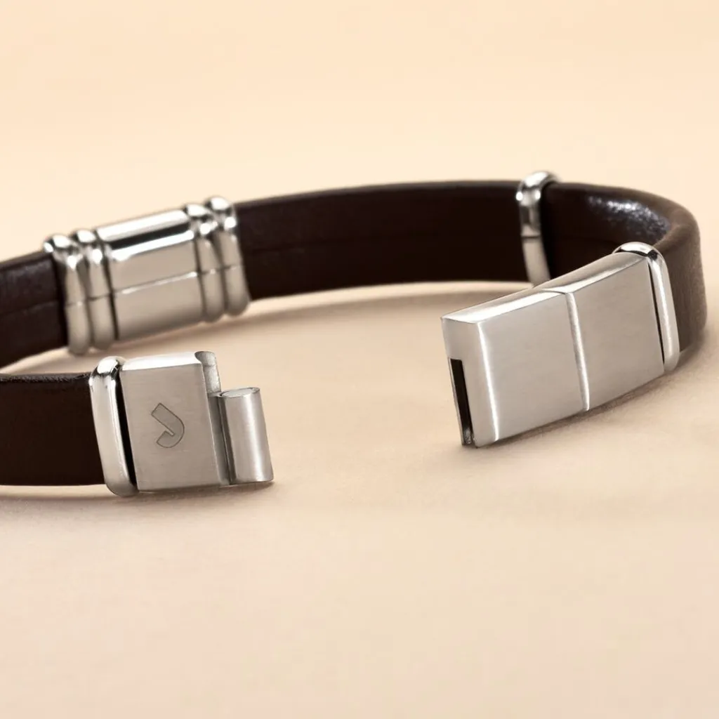 JOURDAN Bracelet Cuir Marron Outlet