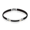 JOURDAN Bracelet Cuir Noir Clearance