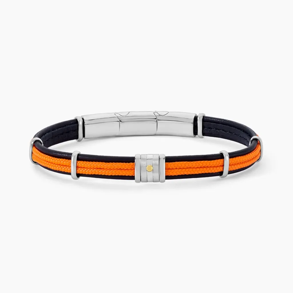 JOURDAN Bracelet Cuir Noir Clearance