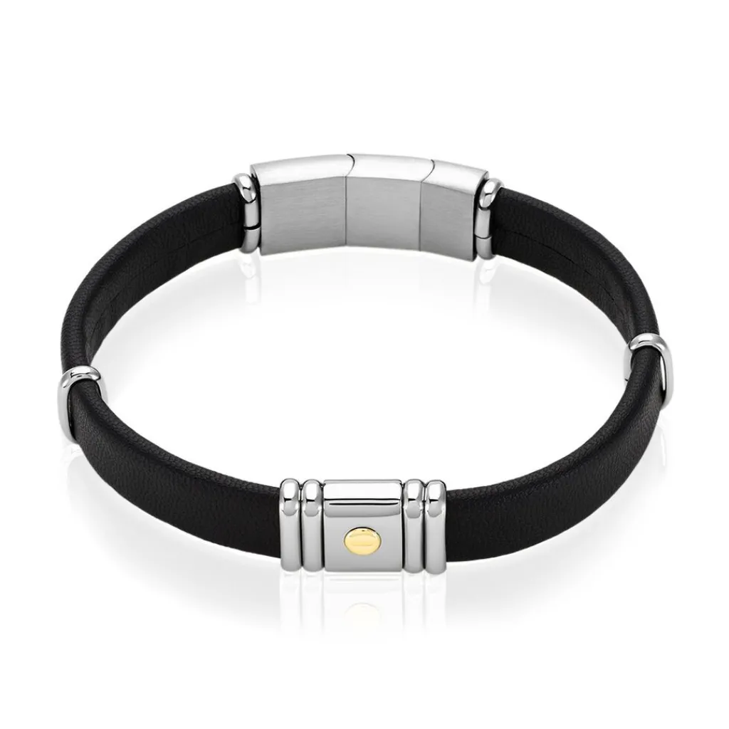 JOURDAN Bracelet Cuir Noir Online