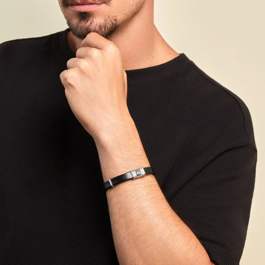 JOURDAN Bracelet Cuir Noir Online