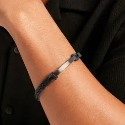 JOURDAN Bracelet Donovan Acier Noir Sale