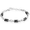 JOURDAN Bracelet Homme Black Beal Acier Argente Online