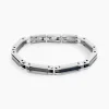 JOURDAN Bracelet Homme El Castillo Acier Bicolore Noir Et Blanc Outlet