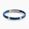 JOURDAN Bracelet Kamen Cuir Bleu Best