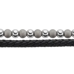 JOURDAN Bracelet Pheonix Cuir Noir New