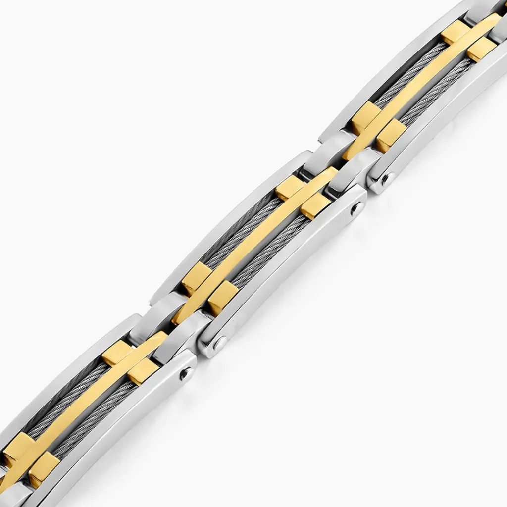 JOURDAN Bracelet Priam acier bicolore