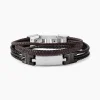JOURDAN Bracelet Thasos Cuir Noir Et Marron Clearance