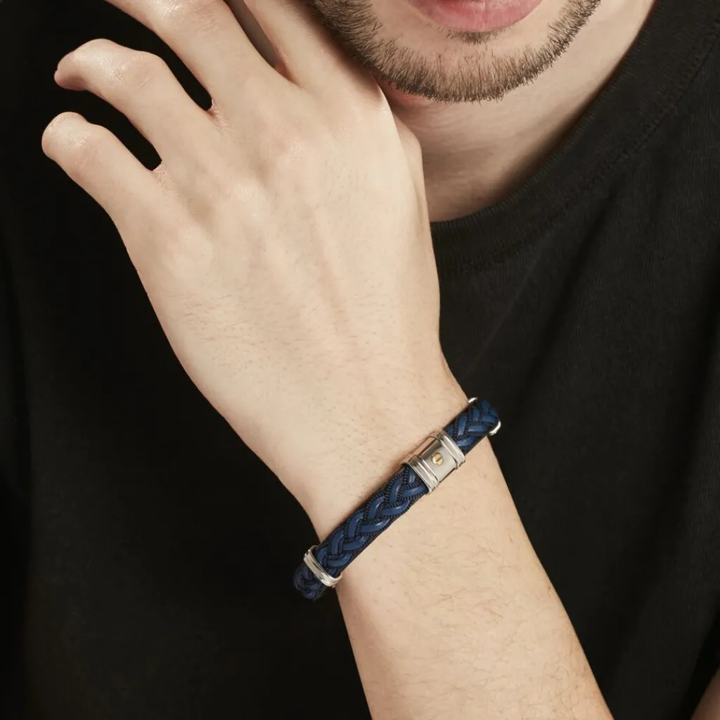 JOURDAN Bracelet Trenza Acier Bicolore Sale