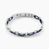 JOURDAN Bracelet Wild Acier Blanc Et Bleu Clearance