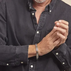 JOURDAN Bracelet Zephir Dore / Blanc acier bicolore Clearance