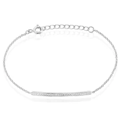 Histoire d'Or Bracelet Judith Argent Blanc Oxyde De Zirconium Online
