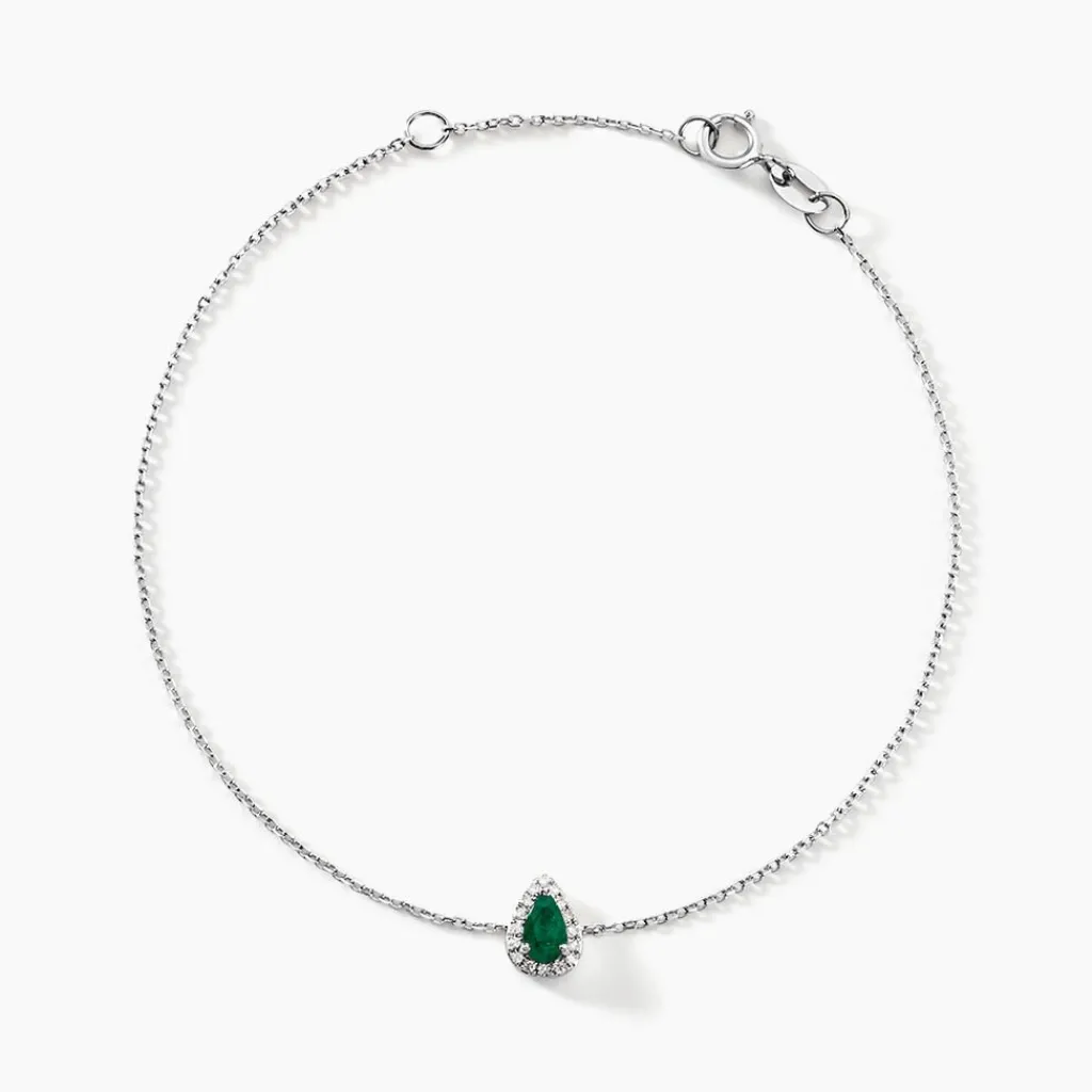 Histoire d'Or Bracelet Juliettina Et Diamant or blanc emeraude Best