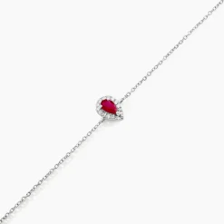 Histoire d'Or Bracelet Juliettina Et Diamant or blanc rubis Discount