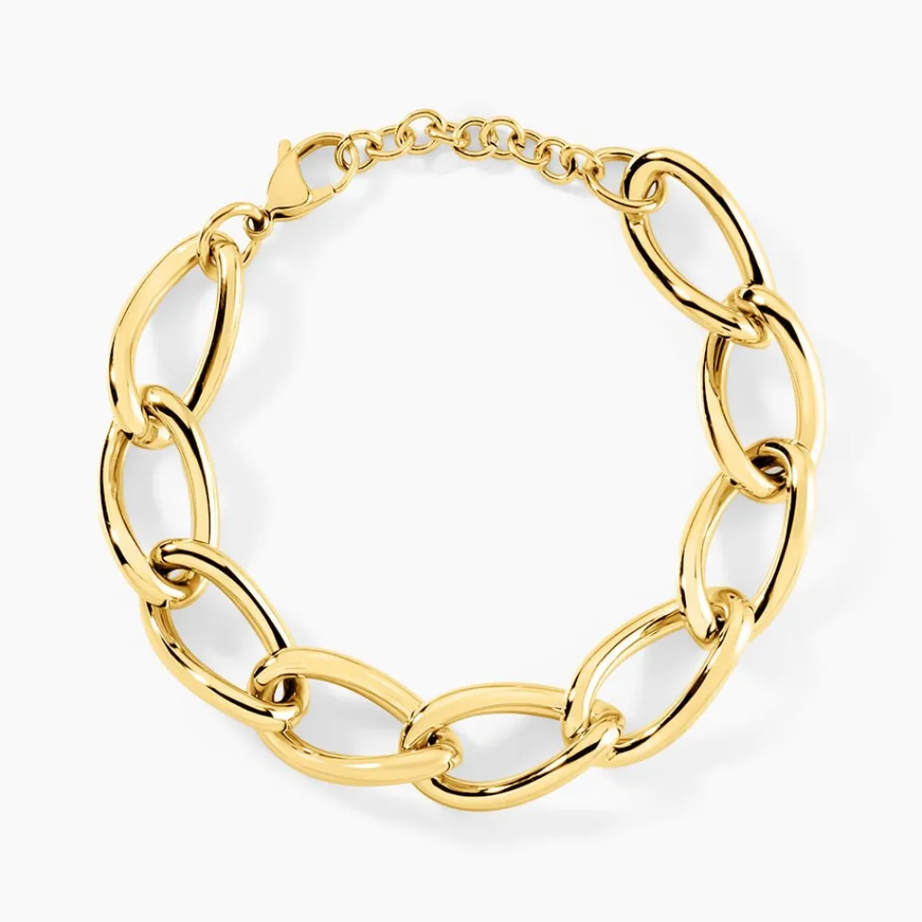 Histoire d'Or Bracelet Justinien Acier Doré