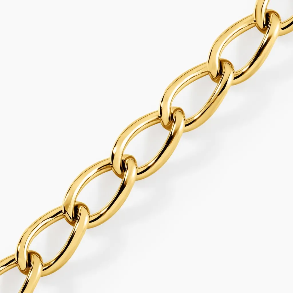 Histoire d'Or Bracelet Justinien Acier Doré