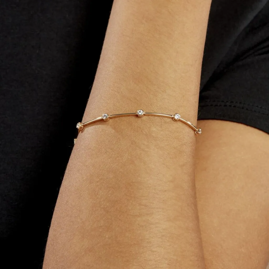 Histoire d'Or Bracelet Kaelig Plaqué Or Jaune Oxyde De Zirconium Online