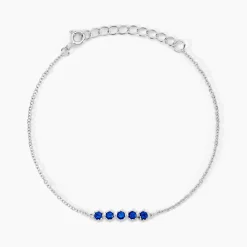 Histoire d'Or Bracelet Karrie Argent Blanc Oxyde De Zirconium argent blanc oxyde bleu Hot