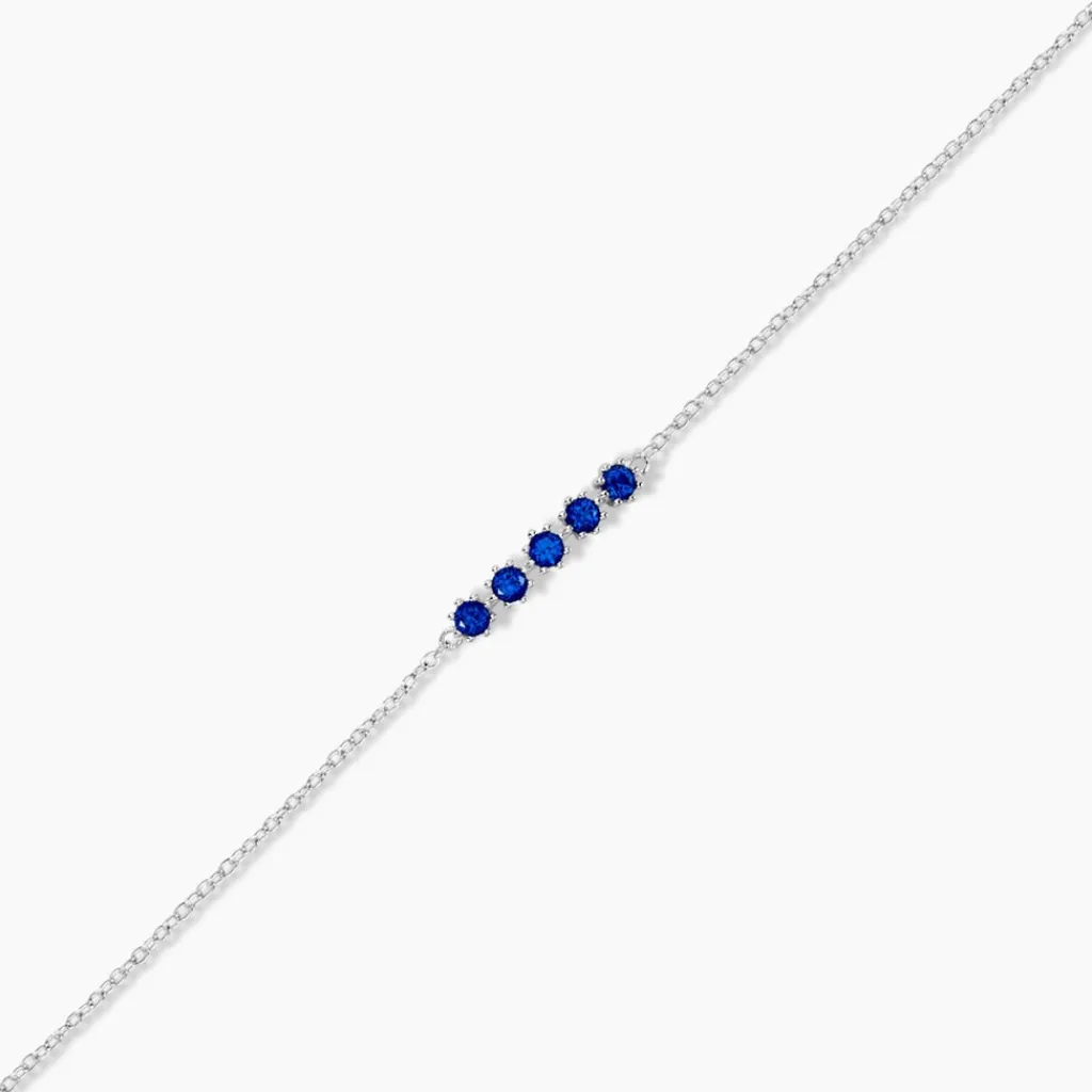 Histoire d'Or Bracelet Karrie Argent Blanc Oxyde De Zirconium argent blanc oxyde bleu Hot