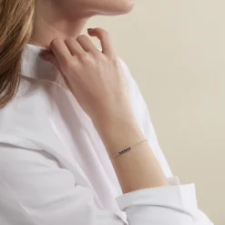 Histoire d'Or Bracelet Karrie Argent Blanc Oxyde De Zirconium argent blanc oxyde bleu Hot