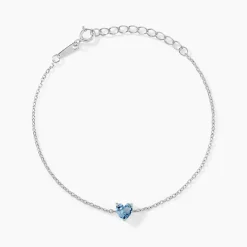 Histoire d'Or Bracelet Kelvyn Argent Blanc Oxyde De Zirconium argent blanc oxyde bleu sky Online