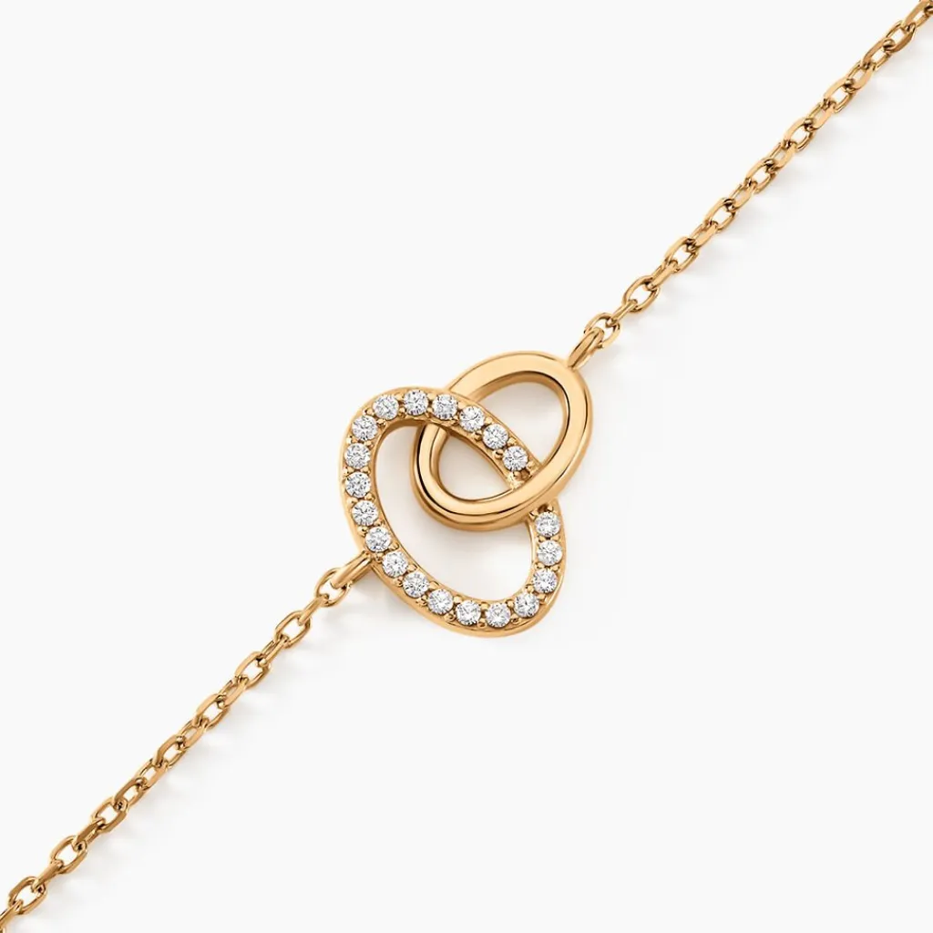 Histoire d'Or Bracelet Kimberlie Plaqué Or Jaune Oxyde De Zirconium New