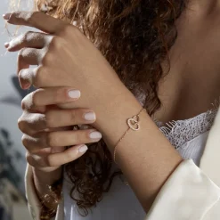 Histoire d'Or Bracelet Kimberlie Plaqué Or Jaune Oxyde De Zirconium New