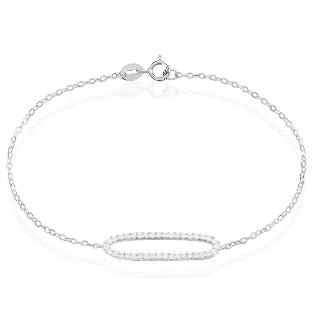 Histoire d'Or Bracelet Laïde Argent Blanc Oxyde De Zirconium Discount