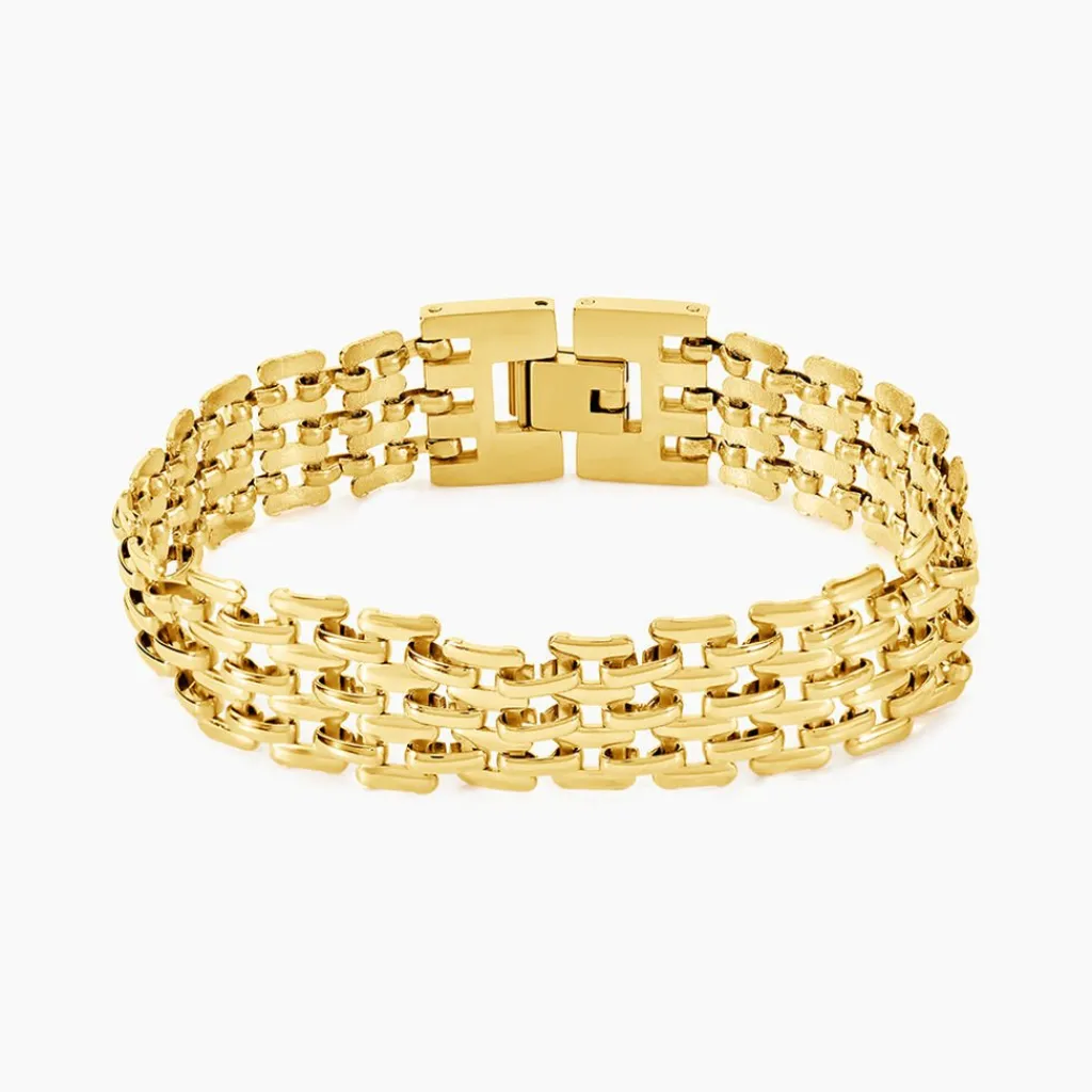 Histoire d'Or Bracelet Lady Code Acier Jaune Sale