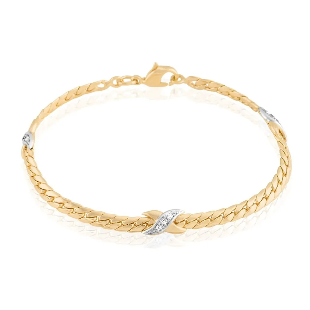 Histoire d'Or Bracelet Lamyae Plaqué Or Jaune Oxyde De Zirconium Clearance