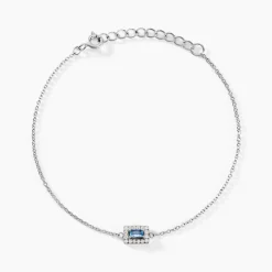 Histoire d'Or Bracelet Laurine Argent Blanc Oxyde De Zirconium argent blanc oxyde bleu sky Outlet