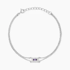 Histoire d'Or Bracelet Laurine Argent Blanc Oxyde De Zirconium New