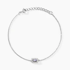 Histoire d'Or Bracelet Laurine Argent Blanc Oxyde De Zirconium argent blanc oxyde violet Sale