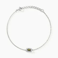 Histoire d'Or Bracelet Laurine Argent Blanc Oxyde De Zirconium argent blanc oxyde vert Outlet