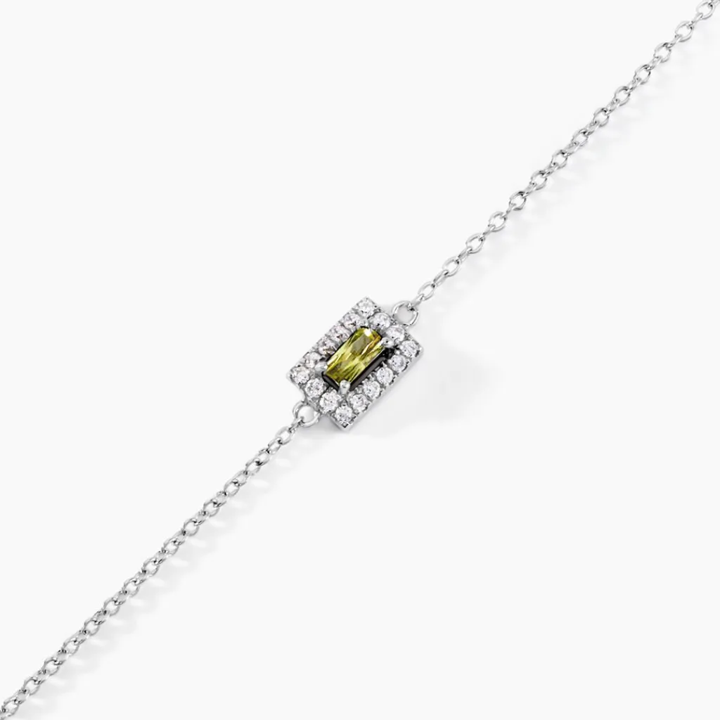 Histoire d'Or Bracelet Laurine Argent Blanc Oxyde De Zirconium argent blanc oxyde vert Outlet