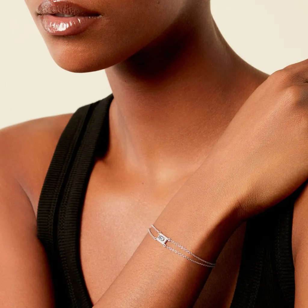 Histoire d'Or Bracelet Laurine Argent Blanc Oxyde De Zirconium Hot