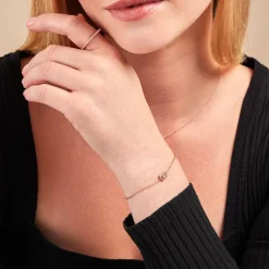 Histoire d'Or Bracelet Laurine Argent Rose Oxyde De Zirconium argent rose oxyde champagne Clearance