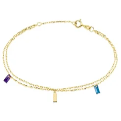 Histoire d'Or Bracelet Lavender Or Jaune Améthyste Topaze Best