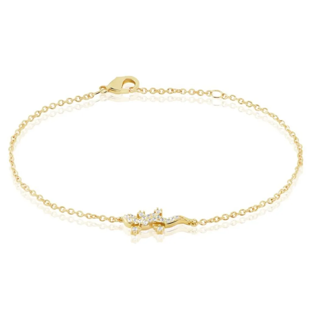 Histoire d'Or Bracelet Lehar Plaqué Or Oxyde De Zirconium Outlet