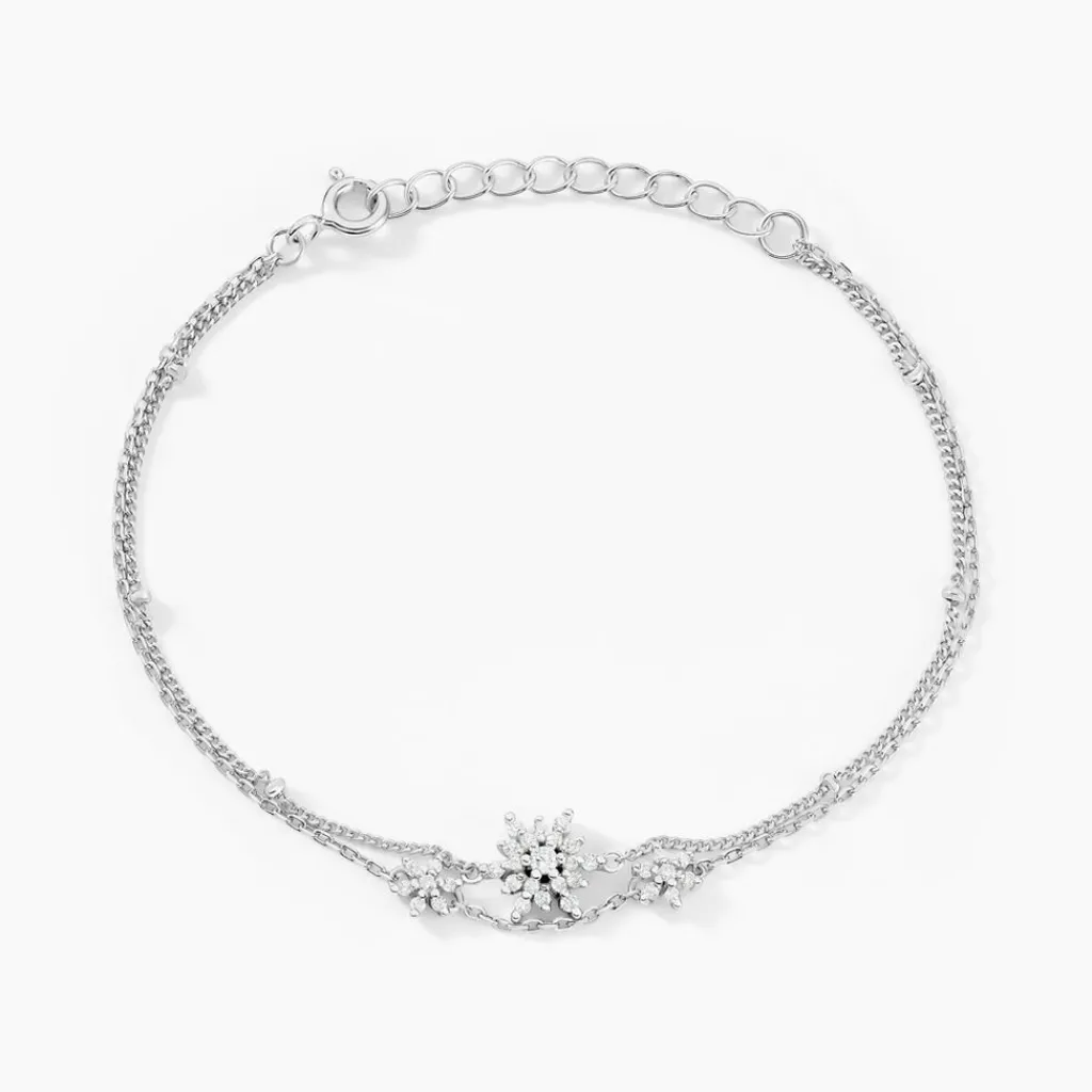Histoire d'Or Bracelet Leila Argent Blanc Oxyde De Zirconium New
