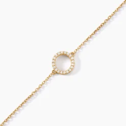 Histoire d'Or Bracelet Lim De Zirconium or jaune oxyde Outlet