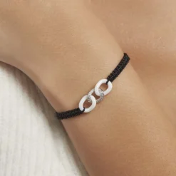 Histoire d'Or Bracelet Link Argent Blanc Oxyde De Zirconium Et Céramique argent blanc céramique blanche Best