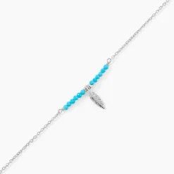 Histoire d'Or Bracelet Lottie Argent Blanc Turquoise Clearance