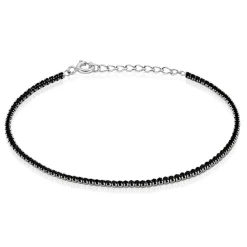 Histoire d'Or Bracelet Lou-anne argent blanc oxyde de zirconium noir Online