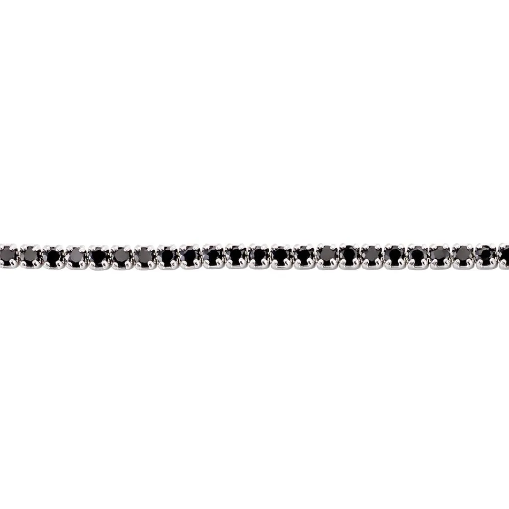 Histoire d'Or Bracelet Lou-anne argent blanc oxyde de zirconium noir Online