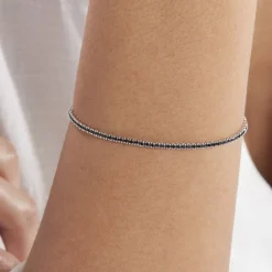 Histoire d'Or Bracelet Lou-anne argent blanc oxyde de zirconium noir Online