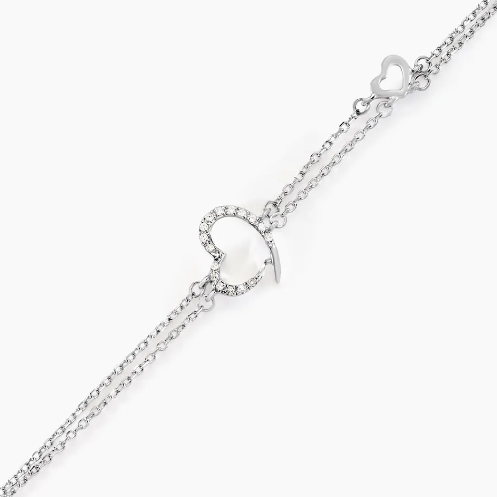 Histoire d'Or Bracelet Louise Or Blanc Diamant Outlet