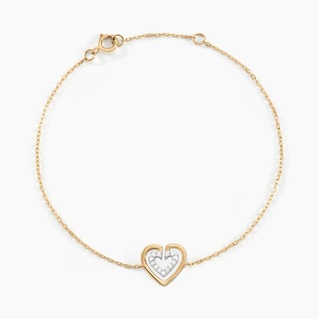 Histoire d'Or Bracelet Love Is In The Air Or Jaune Oxyde De Zirconium Discount