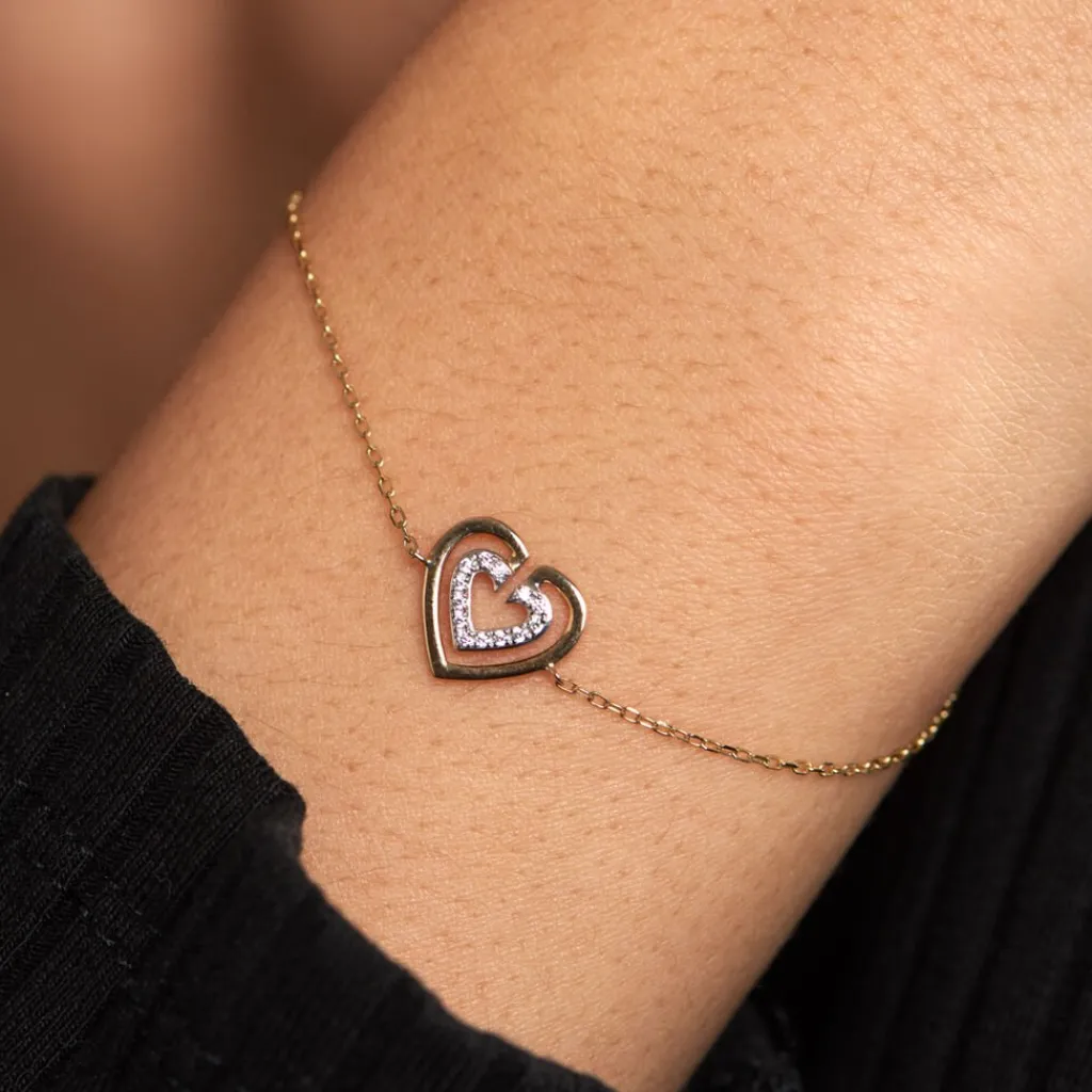 Histoire d'Or Bracelet Love Is In The Air Or Jaune Oxyde De Zirconium Discount